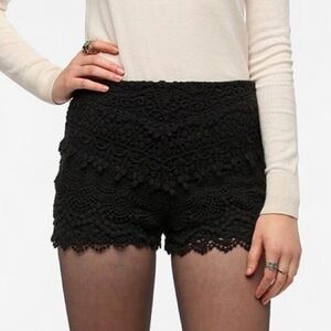 KIMCHI BLUE High Waisted Crochet Lace Tap Short